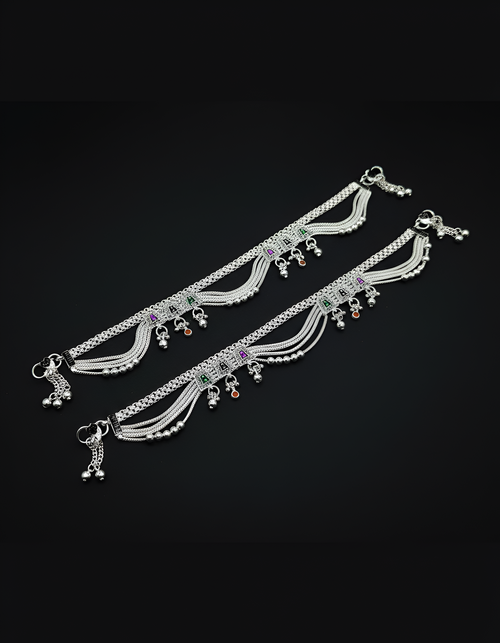 Bridal Multicolor Stone Anklet for Women